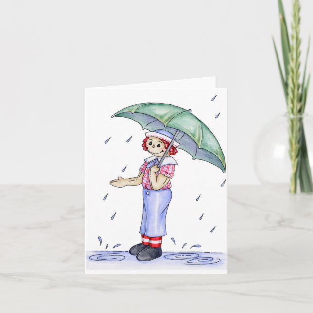 In the Rain - Note Card (Front)