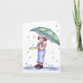 In the Rain - Note Card