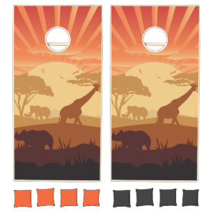 In The Safari  Cornhole Set