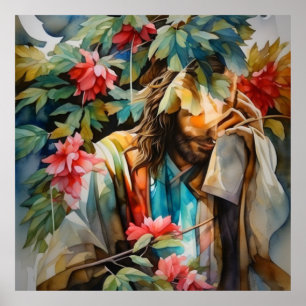 In The Secret Place Jesus Prays For The World Poster