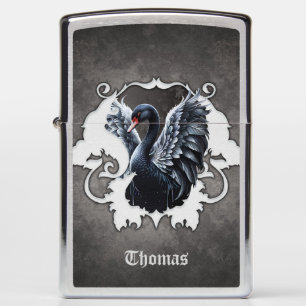 In the shadow of elegance: A black swan. Zippo Lighter