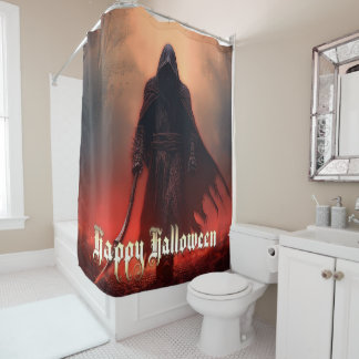 In the shadow of the Grim Reaper - Halloween Shower Curtain