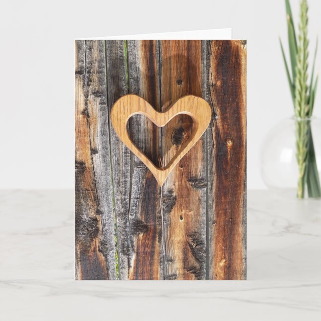 In the Shape of a Heart Greeting Card (Front)