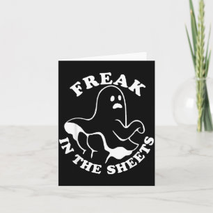 In The Sheets Funny Halloween Boo Ghost Card
