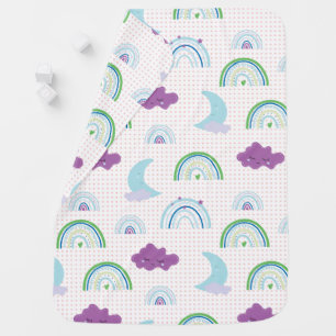 In the Sky Boho Seamless Pattern Baby Blanket