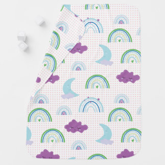 In the Sky Boho Seamless Pattern Baby Blanket