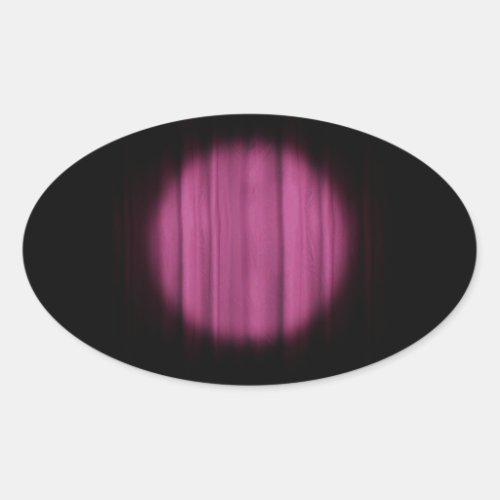 In the Spotlight Center Stage Curtain Background Oval Sticker