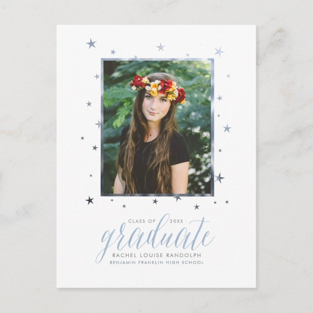 In the Stars Photo Graduation Postcard (Front)