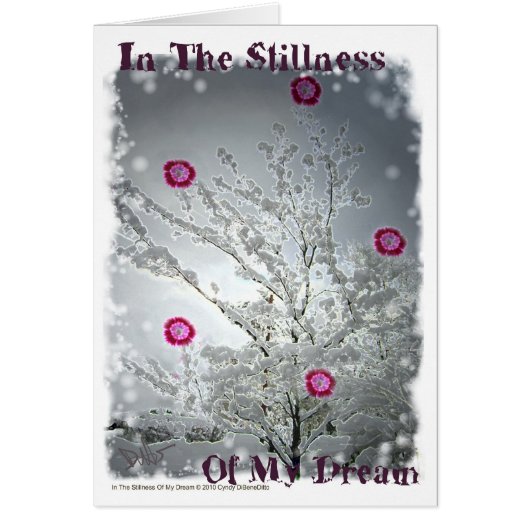 In the stillness of my dream cards (Front)