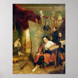 In the studio of the painter, 1832 poster
