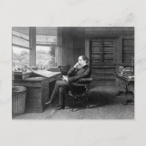 In the Study of Charles Dickens Postcard