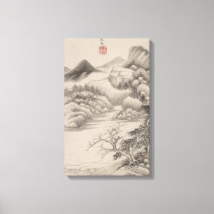 In the Style of Various Old Masters B&W Canvas Print