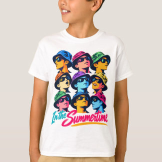 In the Summertime Colorful Pop Art Kids' T-Shirt