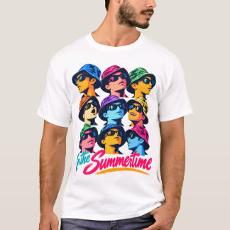 In the Summertime Colorful Pop Art Men's T-Shirt