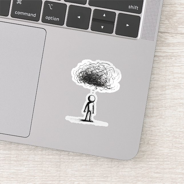 In The Thought Cloud Sticker (Detail)