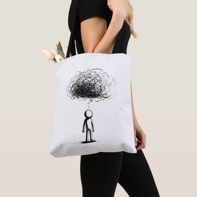 In The Thought Cloud Tote Bag (Close Up)