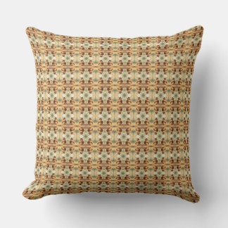 In the Tracks of Floral Gold.3 Throw Pillow
