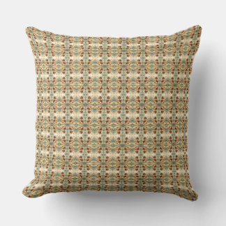 In the Tracks of Floral Gold Throw Pillow