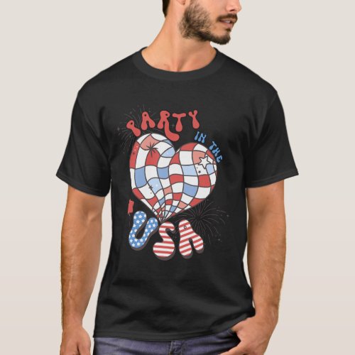 In The Usa 4th Of July America Independence Girl W T_Shirt