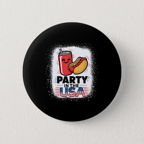 In The Usa 4th Of July Themed Soda And Hotdog  Button