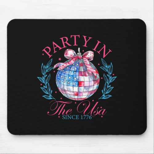 In The Usa Coquette 4th Of July Women Girls Americ Mouse Pad