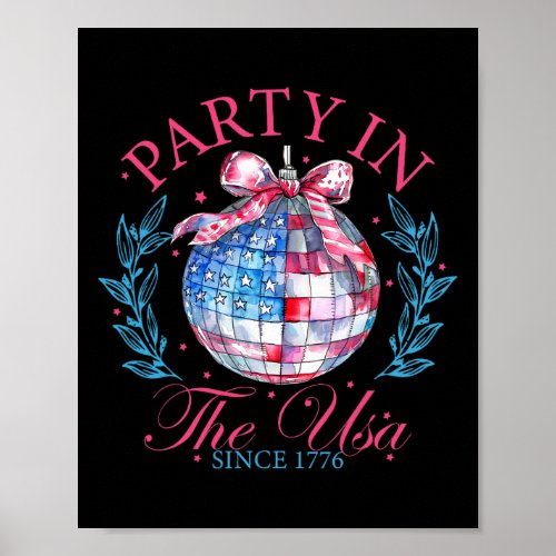 In The Usa Coquette 4th Of July Women Girls Americ Poster