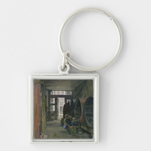 In the Vinegar Factory in Hamburg 1891 Keychain