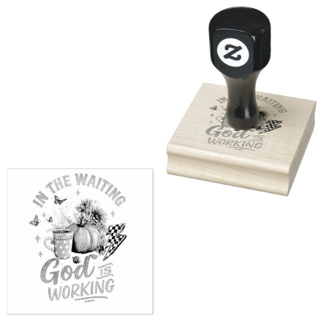 In The Waiting...  Rubber Stamp (Stamped)