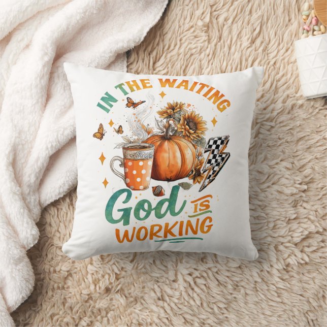 In The Waiting...  Throw Pillow (Blanket)