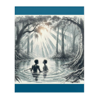 in the water acrylic print