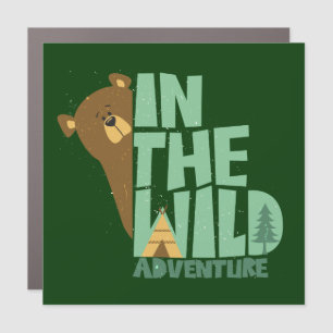 In The Wild Adventure Bear Car Magnet
