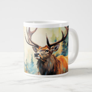 In the Wilderness: The Elegance of Deer Giant Coffee Mug