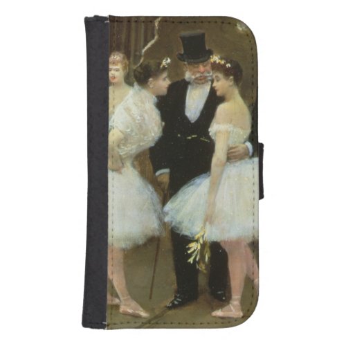 In the Wings at the Opera House 1889 Wallet Phone Case For Samsung Galaxy S4