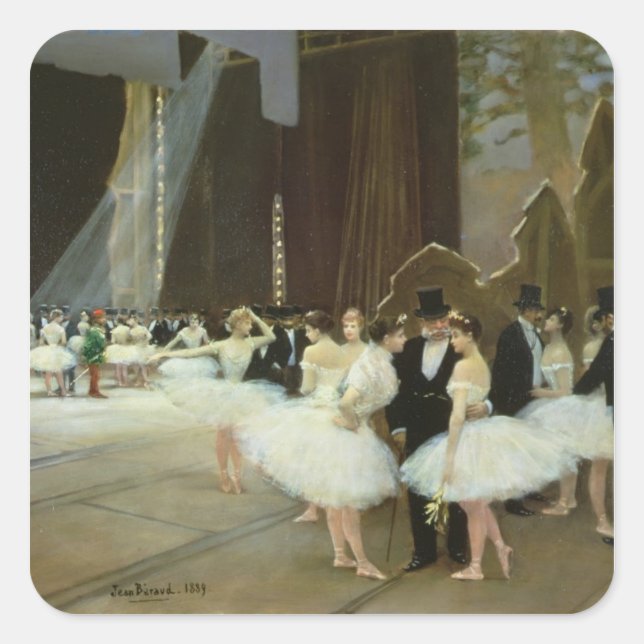 In the Wings at the Opera House, 1889 Square Sticker (Front)