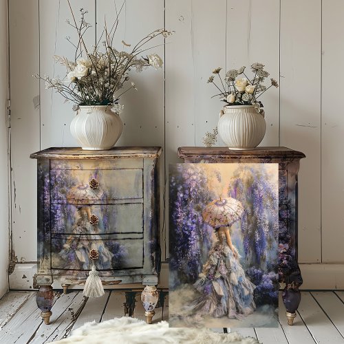 In the Wisteria Full length Ethereal Portrait Art Tissue Paper