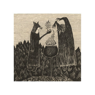 In The Woods 8"x8" Wood Wall Art