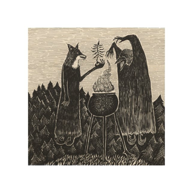 In The Woods 8"x8" Wood Wall Art (Front)