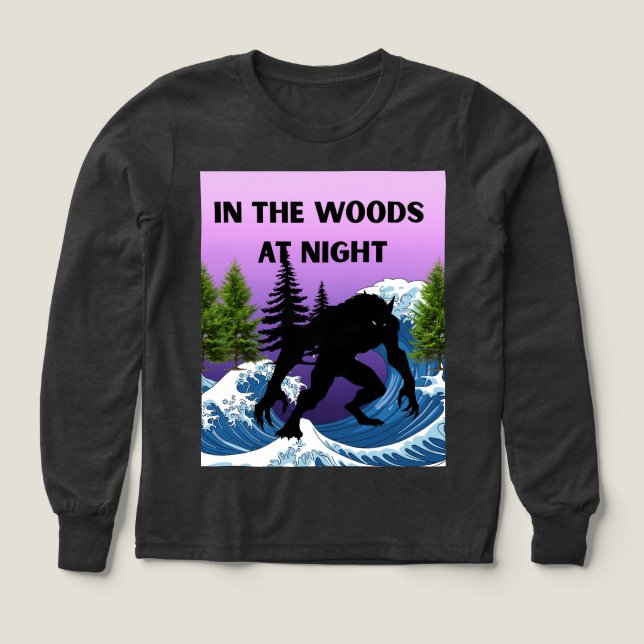 In the Woods at Night Kids Long-Sleeve Shirt (Design Front)