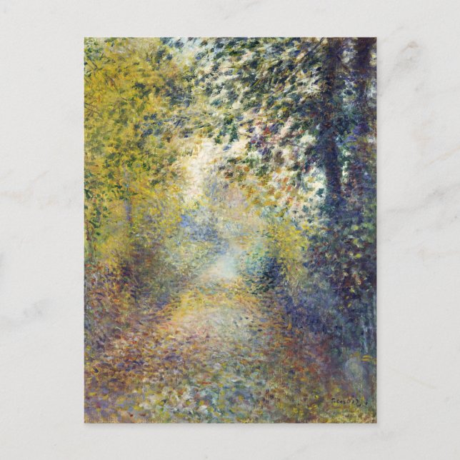 In The Woods by Renoir, French Impressionism Art, Postcard (Front)