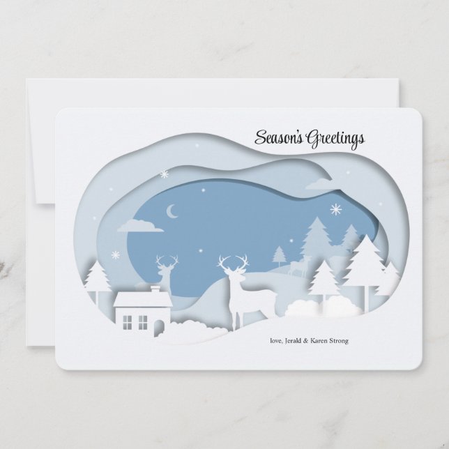 In The Woods Holiday Greeting Card (Front)