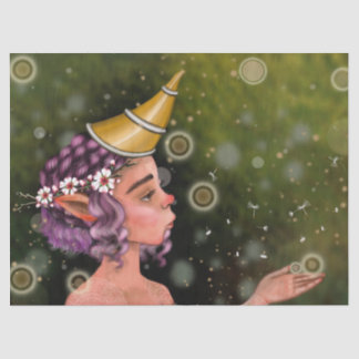 In the woods, tissue paper