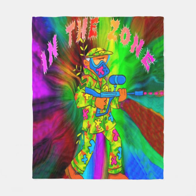 In the Zone (Paintball) Fleece Blanket (Front)