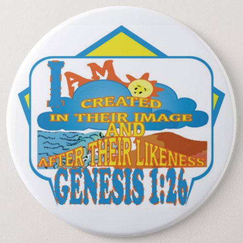 In Their Image I Eng I 6x6  Button