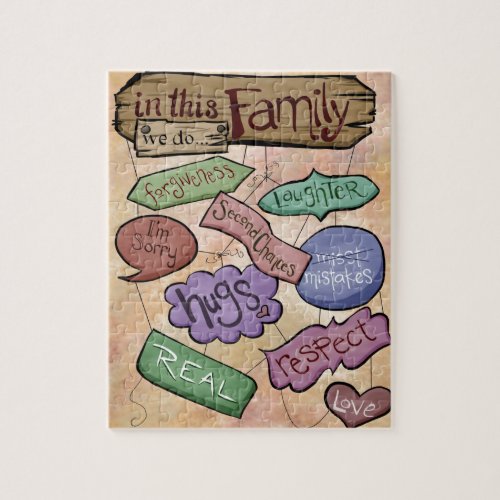 In This FamilyInspirational Quote Art Jigsaw Puzzle
