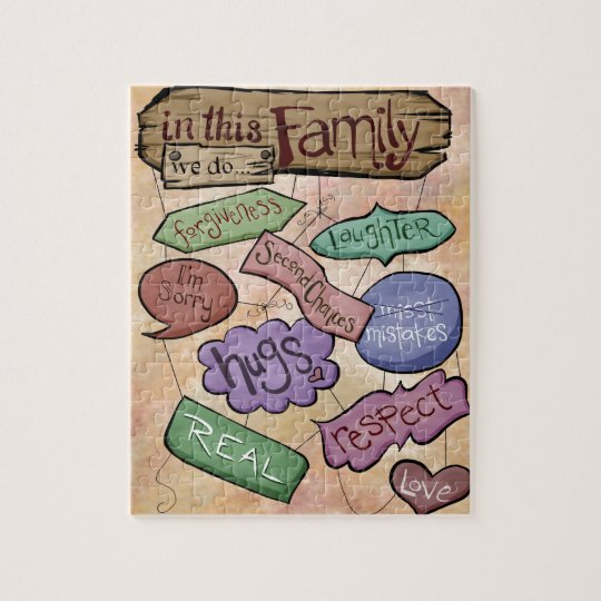 In This Family...Inspirational Quote Art Jigsaw Puzzle | Zazzle.com