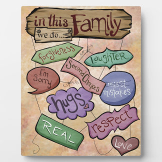 In This Family...Inspirational Quote Art Plaque