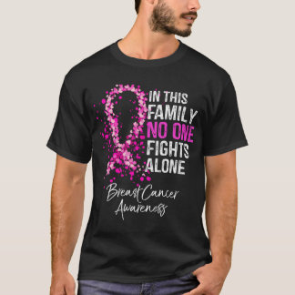 In This Family No One Fights Alone Breast Cancer A T-Shirt