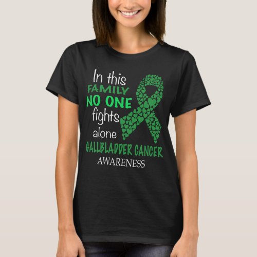 in this family no one fights gallbladder cancer T_Shirt