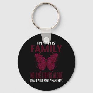 In This Family Nobody Fight Alone Brain Aneurysm A Keychain