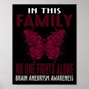 In This Family Nobody Fight Alone Brain Aneurysm A Poster